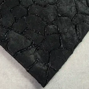 پارچه ژاکارد ترک طرح سنگ رنگ مشکی